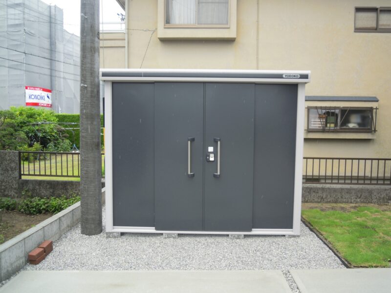 物置の設置イメージ 外構業者による施工